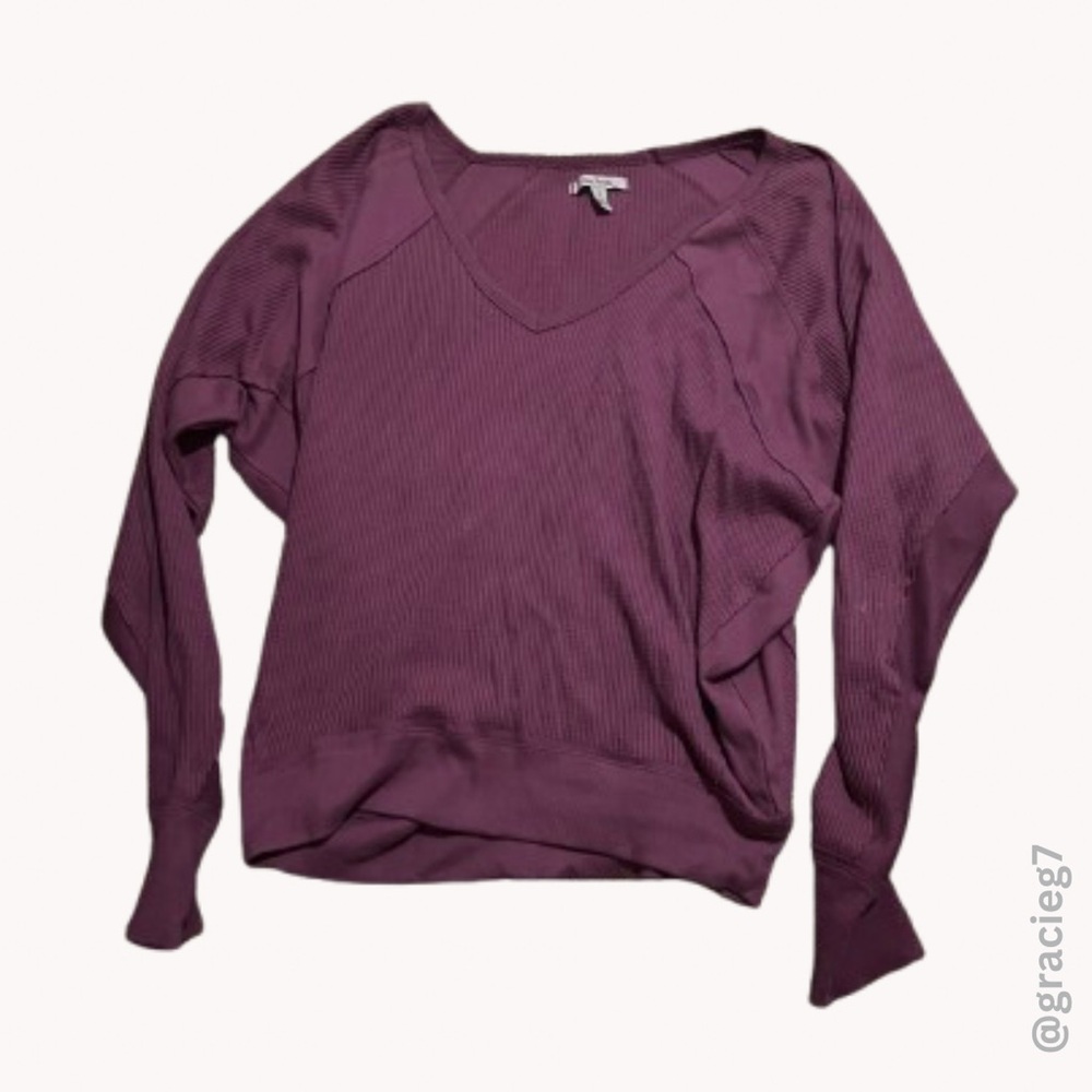 Free People Oversized Waffle Knit Mauve Sweater | Size S | NWOT